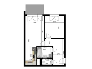 Pronájem bytu 2+kk, Praha - Hostivař, Arnošta Staňka, 45 m2