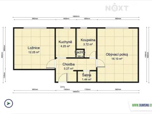 Prodej bytu 2+1, Šumperk, Gagarinova, 47 m2