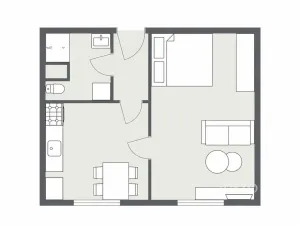 Pronájem bytu 1+1, Jablonec nad Nisou, Liberecká, 36 m2