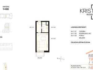Pronájem bytu 1+kk, Hradec Králové, Pod Zámečkem, 27 m2