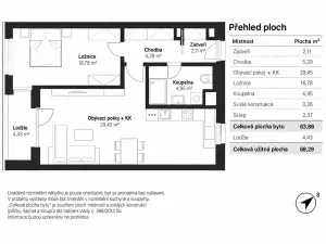 Pronájem bytu 2+kk, Nepomuk, Višňovka, 61 m2
