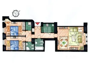 Pronájem bytu 3+1, Praha, Odborů, 80 m2