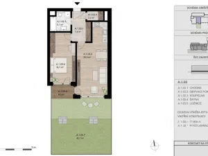 Pronájem bytu 2+kk, Písek - Pražské Předměstí, Pražská, 57 m2