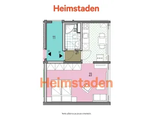 Pronájem bytu 1+kk, Karviná - Hranice, Slovenská, 30 m2