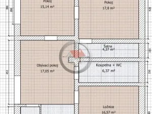 Prodej rodinného domu, Římov, 86 m2