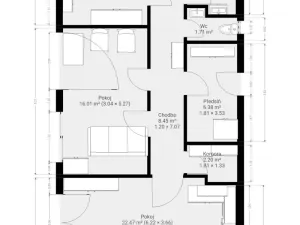 Pronájem rodinného domu, Kyjov - Bohuslavice, 96 m2