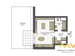 Pronájem bytu 1+kk, Hradec Králové - Pražské Předměstí, Václavkova, 32 m2