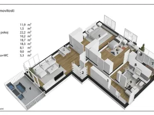 Prodej bytu 3+1, Pardubice, Palackého třída, 89 m2