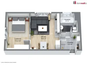 Prodej bytu 2+kk, Ostrov, Severní, 47 m2