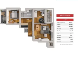 Prodej bytu 3+kk, Praha - Kobylisy, Nad Šutkou, 66 m2