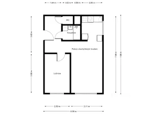 Pronájem bytu 2+kk, Praha - Řepy, Nevanova, 42 m2