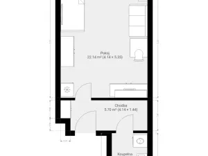 Prodej bytu 1+kk, Brno, Jižní, 34 m2