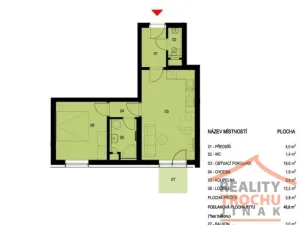 Pronájem bytu 2+kk, Hradec Králové, Jana Masaryka, 47 m2