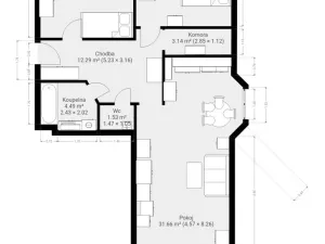 Pronájem bytu 3+kk, Brno, Vychodilova, 88 m2