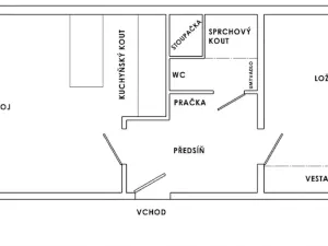Pronájem bytu 2+kk, Liberec - Liberec XII-Staré Pavlovice, Hrdinů, 42 m2