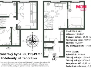 Prodej bytu 4+kk, Poděbrady - Poděbrady III, Táboritská, 113 m2