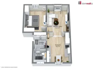 Prodej bytu 2+1, Ostrov, Lidická, 58 m2