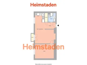 Pronájem bytu 2+kk, Ostrava - Poruba, Dvorní, 56 m2
