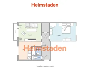Pronájem bytu 2+1, Orlová - Lutyně, Osvobození, 57 m2
