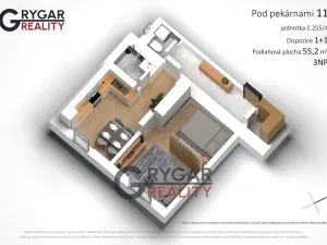 Prodej bytu 1+1, Praha - Vysočany, Pod pekárnami, 55 m2