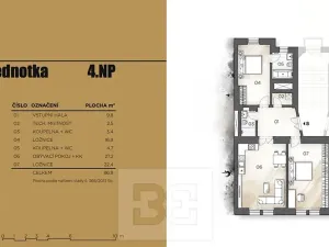 Pronájem bytu 3+kk, Praha - Nové Město, Dittrichova, 87 m2