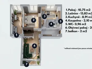 Prodej bytu 3+1, Vlašim, Severní, 64 m2