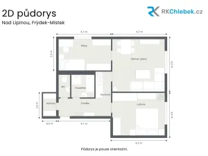 Prodej bytu 3+kk, Frýdek-Místek, Nad Lipinou, 78 m2