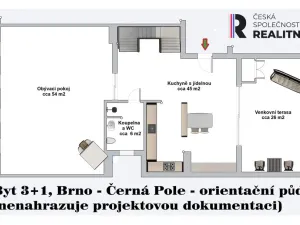 Prodej bytu 3+1, Brno - Černá Pole, Antonína Slavíka, 163 m2