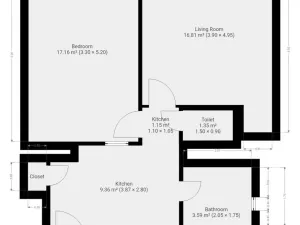 Pronájem bytu 2+kk, Praha - Nusle, Na Veselí, 50 m2