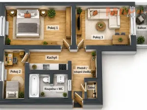 Prodej bytu 3+1, Jirkov, Krušnohorská, 63 m2