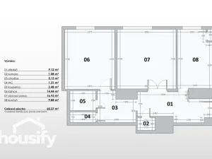 Prodej bytu 2+1, Brno, Vídeňská, 60 m2
