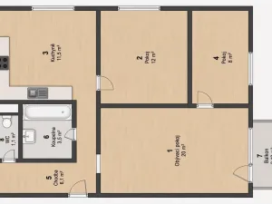 Pronájem bytu 3+1, Vodňany - Vodňany II, Sídl. Škorna, 66 m2