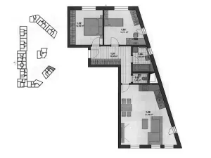 Pronájem bytu 3+kk, Ostrava - Moravská Ostrava, Důlní, 74 m2