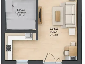 Pronájem bytu 1+kk, Chlumec nad Cidlinou, Rooseveltova, 32 m2