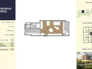 Pronájem bytu 1+kk, Praha, Švarcova, 36 m2