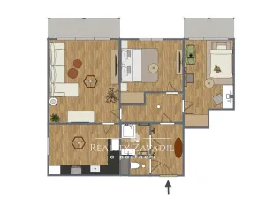 Prodej bytu 3+1, Vlašim, Komenského, 62 m2