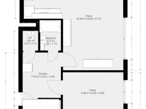 Pronájem bytu 2+kk, Brno - Židenice, Valtická, 40 m2
