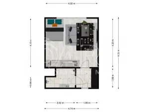 Pronájem bytu 1+kk, Unhošť, Karla Čapka, 26 m2