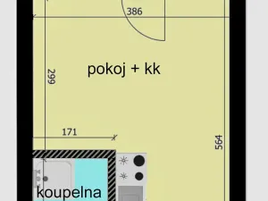 Pronájem bytu 1+kk, Velký Osek, Revoluční, 21 m2