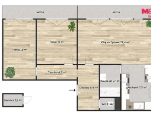 Pronájem bytu 3+1, Brandýs nad Labem-Stará Boleslav - Brandýs nad Labem, Kaštanová, 65 m2
