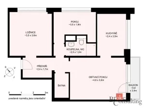 Prodej bytu 3+1, Sezimovo Ústí, Dukelská, 57 m2