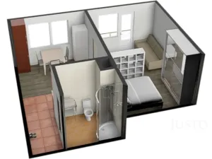 Pronájem bytu 1+1, Písek - Budějovické Předměstí, třída Přátelství, 38 m2