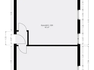 Pronájem kanceláře, Plzeň, Tylova, 42 m2