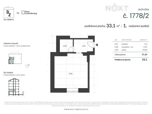 Prodej kanceláře, Praha - Záběhlice, U zákrutu, 33 m2
