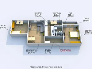 Pronájem bytu 3+1, Plzeň, Republikánská, 69 m2