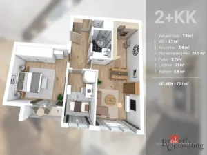 Prodej bytu 3+kk, Praha - Háje, Kosmická, 63 m2