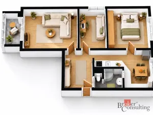 Prodej bytu 3+1, Louny, Kosmonautů, 67 m2