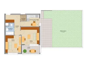 Prodej bytu 2+kk, Praha - Hlubočepy, Gollové, 53 m2
