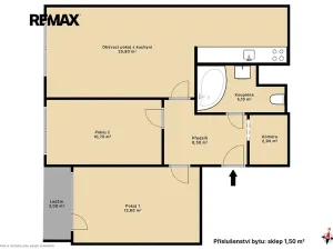 Prodej bytu 3+kk, Praha - Petrovice, Rezlerova, 64 m2
