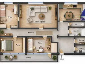 Prodej bytu 4+1, Louny, Šafaříkova, 88 m2